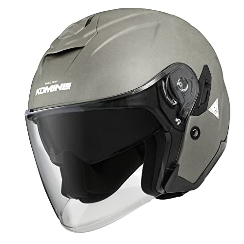 コミネ(KOMINE) バイク用 HK-172 FL コンポジット FRP ジェットヘルメット Gunmetal L 1枚目 画像