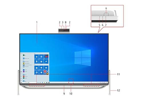 (整備済み品)高性能 多機能一体型パソコン ホワイト FMV ESPRIMO FH77 第7世代 Core i7-7700HQ メモリ8GB SSD128GB+HDD1TB 23.8型1080p FHD 昇降式カメラ搭載 MS Office 2019 Windows 11 (整備済み品) 中間 画像