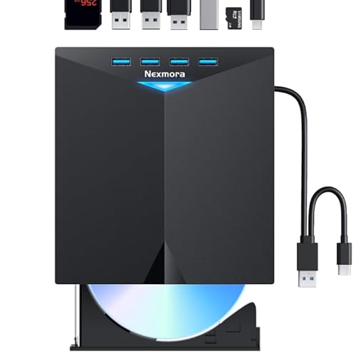 薄型多機能 ブルーレイドライブ 外付け USB3.0＆Type-C対応 薄型軽量 blu-ray プレイヤー 外付けブルーレイプレーヤーライブ blu-ray 外付けドライブ 読取/書込可 BDXL・M-DISC対応 Windows/Mac対応 画像1