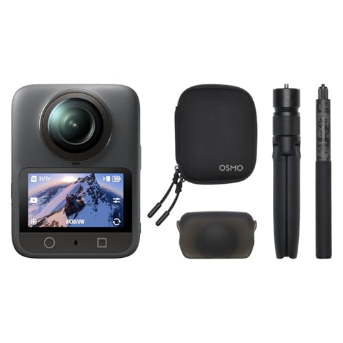 DJI Osmo 360 ボルテックスコンボ、1インチ360°イメージングエリアを備えた360アクションカメラ、ネイティブ8K 360°動画、4K/120fps&170°ブーストビデオ、バレットタイム効果用ボルテックス回転ハンドル 1枚目 画像