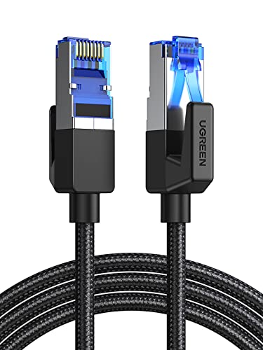 UGREEN LANケーブル CAT8 5M メッシュLANケーブル カテゴリー8 コネクタ 超光速40Gbps/2000MHz CAT8準拠 イーサネットケーブル 爪折れ防止 シールド モデム ルータ PS3 PS4 Xbox等に対応 1枚目 画像