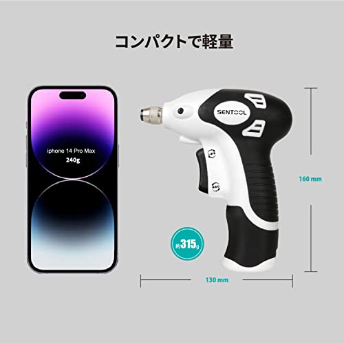 SENTOOL 電動ドライバー 小型 電動ドリル 3.6V USB Type-C 充電式 軽量 315g 家具の組み立て・手作りインテリアに ドライバー 電動 女性や初心者でも簡単に使える ドリルドライバー 穴あけ能力 ドリル 木工4ｍｍ 正逆転切替簡単すばやい LEDライト付き 電動ドリルドライバー TCD36 最後 画像