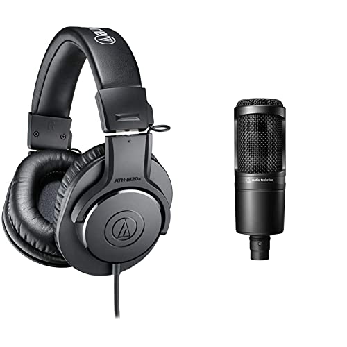 オーディオテクニカ プロフェッショナルモニターヘッドホン ATH-M20x & オーディオテクニカ コンデンサーマイクロホン AT2020 画像1