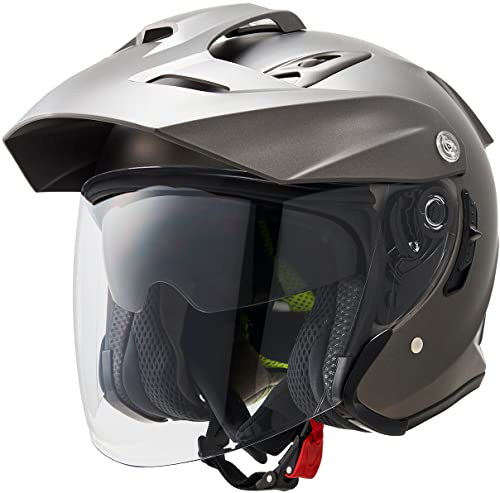 マルシン工業 マルシン(MARUSHIN) バイクヘルメット スポーツ ジェット TE-1 フラットガンメタリック Mサイズ (57-58cm) MSJ1 1001627 最後 画像