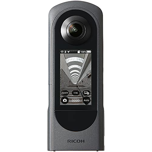 RICOH THETA X メタリックグレー 360度カメラ 【THETAシリーズのアドバンスドモデル】2.25型 大型液晶タッチパネル 最大約60MP(11K)静止画撮影 最大5.7K/30fps動画 手振れ補正機能搭載 内蔵メモリー46GB GPS内蔵 256433 (本体のみ) 1枚目 画像
