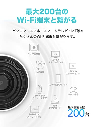 TP-Link WiFi ルーター メッシュwifi 高速 WiFi6E AXE5400 2.5Gポート IPv6対応 トライバンド 無線ルーター スマートホーム対応 AXE5400 2402+2402+574Mbps 1台 Deco XE75 中間 画像