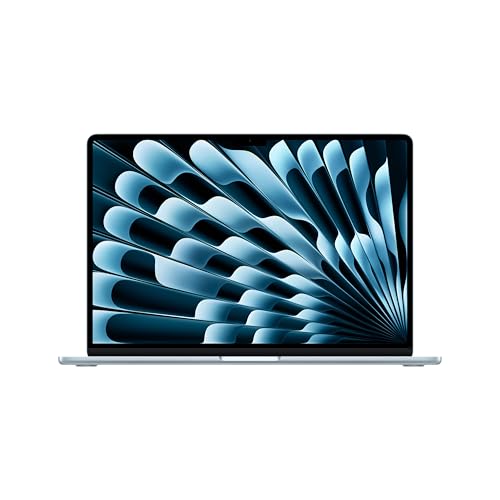 Apple 2025 MacBook Air M4 チップ搭載 15 インチノートブック: Apple Intelligence のために設計、15.3 インチ Liquid Retina ディスプレイ、16GBユニファイドメモリ、 256GB SSD ストレージ、12MP センターフレームカメラ、Touch ID - スカイブルー 1枚目 画像