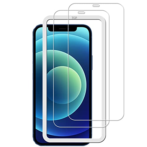 【2枚セット】ガイド枠付き KPNS 日本素材製 強化ガラス iPhone12 / 12 pro 用 ガラスフィルム 旭硝子素材 カバー 保護フィルム 画像1