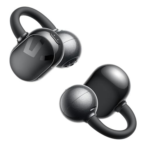 SOUNDPEATS UU イヤーカフ ワイヤレスイヤホン オープンイヤー マルチポイント接続/最大30時間再生/急速充電対応/Bluetooth5.4/専用アプリ/IPX5防水【VGP2025 SUMMER 金賞】 耳挟み式 イヤホン 耳を塞がない 開放型 イヤホン サウンドピーツ POP Clip (ブラック) 画像1