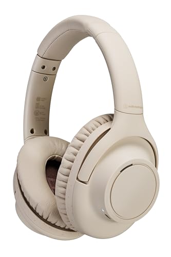 オーディオテクニカ ATH-S300BT(E) ワイヤレスヘッドホン ノイズキャンセリング Bluetooth 5.1 密閉型 【最大約90時間再生 急速充電 AAC対応 外音とりこみ マルチポイント 低遅延モード】 ベージュ 画像1