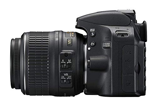 Nikon デジタル一眼レフカメラ D3200 レンズキット AF-S DX NIKKOR 18-55mm f/3.5-5.6G VR付属 ブラック D3200LKBK 中間 画像