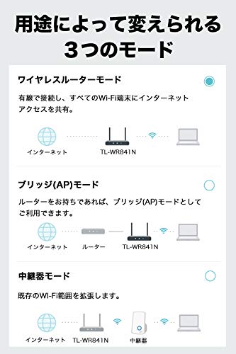 TP-Link WiFi ルーター 無線LAN親機 single_band 11n N300 300Mbps 3年保証 TL-WR841N 中間 画像