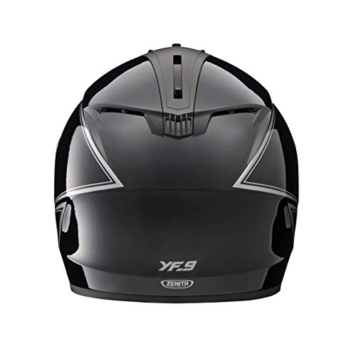 ヤマハ(Yamaha)バイクヘルメット フルフェイス YF-9 ZENITH サンバイザーモデル ピンストライプ メタルブラック XLサイズ(60-61cm) 90791-1782X 中間 画像