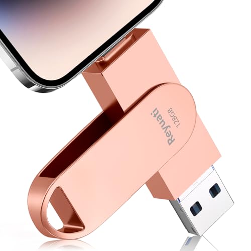 【アプリ不要・令和7年限定版 】128GB usbメモリ 写真保存 直接usbに写真を移す４in1 フラッシュドラメモリ IOS Android PC 人気 USB 両面挿しスマホ USB メモリー iPad USB Phone対応 フラッシュドライブ Android パソコン対応 アイフォン用 USBメモリ phoneの写真 を パソコン に 取り込む 容量不足解消（128GB-ピンク） 画像1