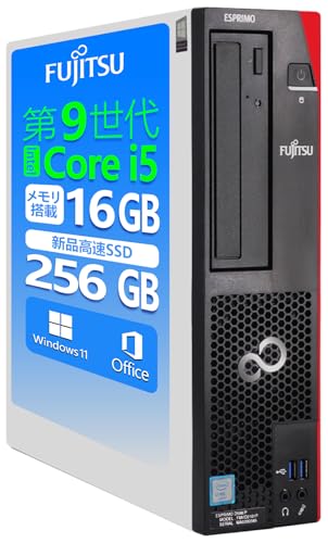【整備済み品】 【Amazon.co.jp 限定】富士通 デスクトップPC ■第9世代Core-i5/MS & Office 2019/Win11 Pro/USB 3.0/DVDドライブ/Displayport対応/高性能/初期設定済 (1)第9世代 i5/メモリ16GB/SSD:256GB) 1枚目 画像
