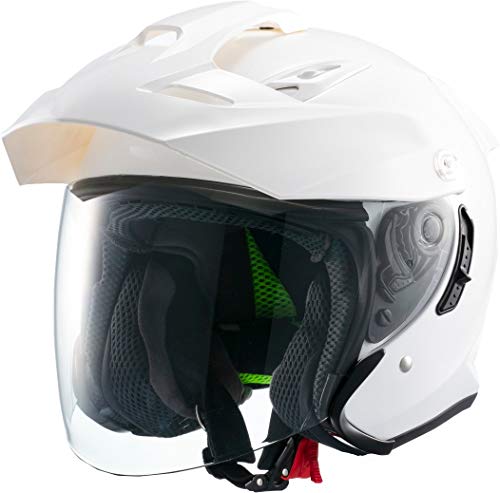 マルシン(MARUSHIN) バイクヘルメット スポーツ ジェット TE-1 ホワイト Lサイズ (59-60cm) MSJ1 1001115 1枚目 画像