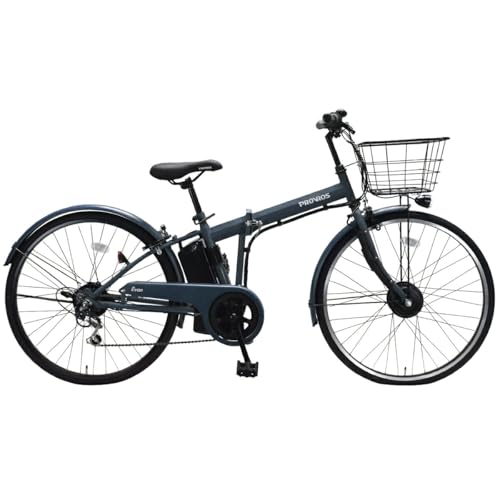 PROVROS(プロブロス) Evan エヴァン 電動アシスト自転車 26インチ 折りたたみ シマノ6段変速 リチウムイオンバッテリー 前輪駆動 最大105km走行 型式認定 公道可能【メーカー保証1年】P-C266Epro (サンドディープティール) 1枚目 画像