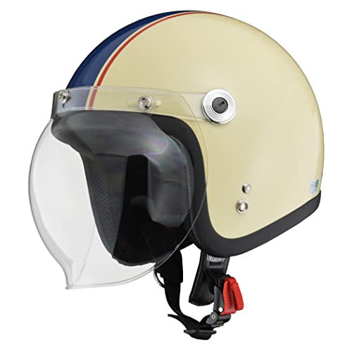 リード工業 バイクヘルメット ジェット BARTON BC-10 アイボリー ネイビー フリー (頭囲 57cm~60cm未満) 1枚目 画像
