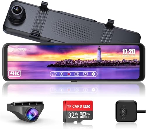 Changer ドライブレコーダー ミラー型 【伸縮式カメラ+4K Type-C電源】 11インチ 右カメラ GPS搭載 ドラレコ 前後カメラ リアカメラ映像上下左右反転可 ガイドライン角度調整可 24時間駐車監視 地デジ干渉対策 32GBメモリカード付属 リアカメラ車内/車外ブラケット付属 (V69PRO.) 画像1