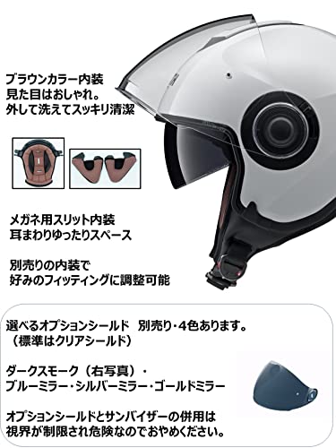 [ヤマハ発動機] バイクヘルメット オープンジェット YJ-22IIZENITH セミブラック Mサイズ 90791-2373M 中間 画像