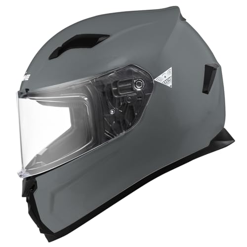 コミネ(KOMINE) バイク用 HK-170 FL フルフェイスヘルメット Basalt Grey XL 中間 画像