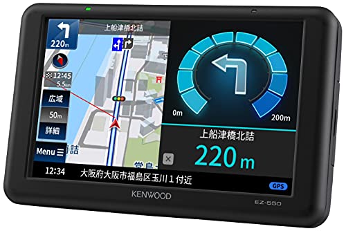 ケンウッド ポータブルナビ 5インチ EZ-550 2021年モデル ワンセグチューナー 衛星測位システム&3Dセンサーによる高精度自車位置精度 SD再生対応 12V-24V対応 KENWOOD 1枚目 画像