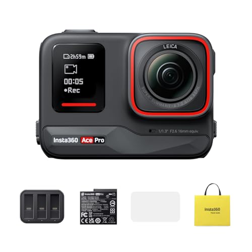 Insta360 Ace Pro - アクションカメラ 防水 1/1.3インチセンサーと5nmAI チップ搭載 AIノイズリダクション 圧倒的な画質 4K120fps 2.4インチフリップ式スクリーン 高度なAI機能 長時間 水中アクションカメラ スクリーンプロテクターキット 1枚目 画像