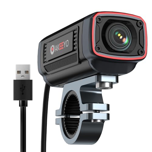 AKEEYO バイクドライブレコーダー 4K UHD 28fps/2K 55fps自転車ドラレコ駐車監視 二輪車 スマホ連携 500万画素 充電式 64GBカード付き 142度広角 IP66常時録画 ループ録画 緊急録画 配線不要 LED信号対策AKY-710S 1枚目 画像