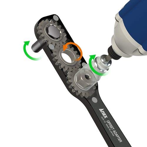 アネックス(ANEX) オフセットアダプター19 対辺19mm ラチェットレンチ ケース付 マルチセット AOA-19S3 中間 画像