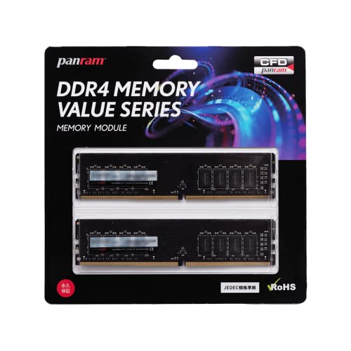 CFD販売 Panram デスクトップPC用 メモリ DDR4-3200 (PC4-25600) 16GB×2枚 288pin DIMM 無期限保証 相性保証 W4U3200PS-16G 画像1