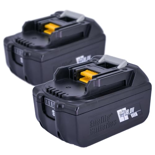 Enelife マキタ 互換 バッテリー 18V シリーズ ＜高出力＞ 長寿命電池搭載 日本メーカー保証 残量表示機能 5億円製造物責任保険付 (6000mAh/二個セット（BL1860B/HC)) 画像1