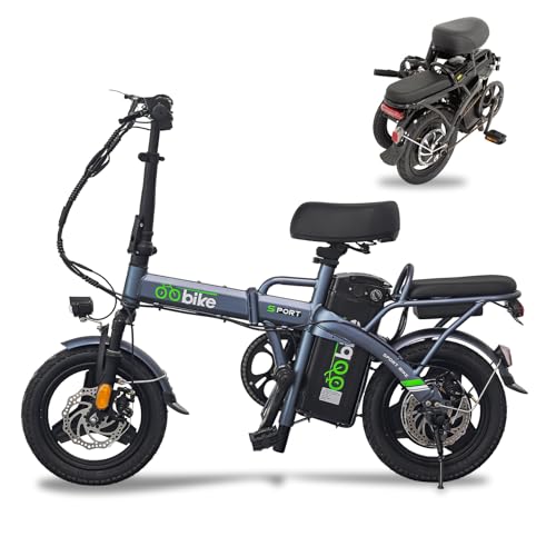 Assuto 電動アシスト自転車 折りたたみ 大容量10AHバッテリー 48V250W 続行距離100km 坂登25度 前かご付き 防水機能 通勤 買い物 軽量 耐震性 頑丈性 日本語取扱説明書 付き (gray) 1枚目 画像