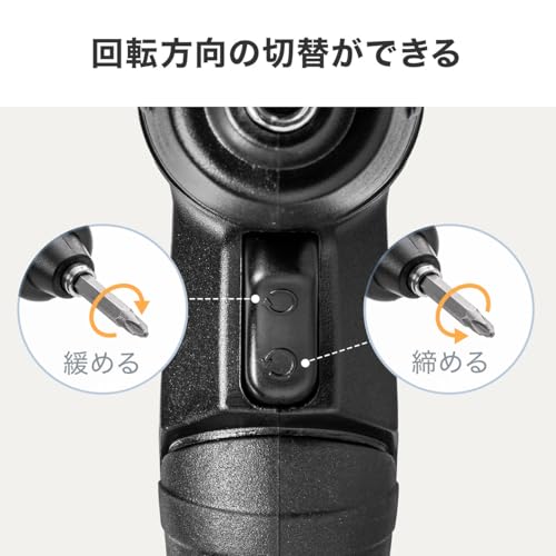 サンワダイレクト 電動ドライバー 充電式 USB-C ビット10種類 LEDライト付き ドリルドライバー コンパクト 軽量 DIY 家具 800-TK056 中間 画像