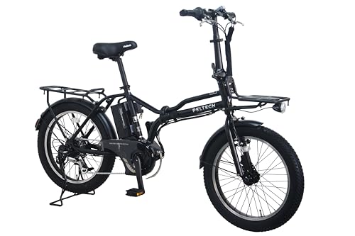 PELTECH(ペルテック) X-Adventure20インチ 折りたたみ 電動アシスト自転車 シマノ外装6段変速 36V ハイパワーモデル 折り畳み 自転車 センターモーター【簡易組立必要品】(TDN-246L) *販売証明書付き (マットブラック) 最後 画像