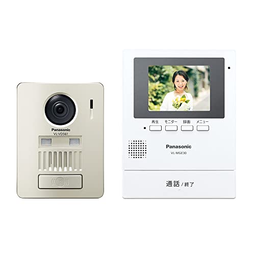 [パナソニック] テレビドアホン ワイヤレス 無線接続 電池式 録画機能 モニター 3.5型カラー液晶 玄関子機 広角レンズ LEDライト 簡単取付 配線工事不要 集合住宅 VL-SGE30KLA 画像1