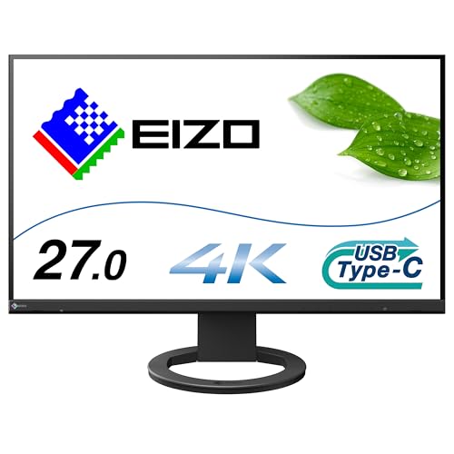 EIZO FlexScan EV2740S-BK (27.0型モニター/3840×2160/USB/Type-C対応/アンチグレアIPS/疲れ目軽減/縦回転/スピーカーあり/5 ブラック) 1枚目 画像