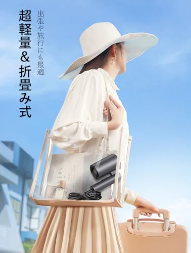 【2025革新強化版】ドライヤー 大風量 ヘアドライヤー 速乾 2 億個高濃度マイナスイオン 髪質改善・静電気防止・抜け毛緩和 3 段階温度調節 (冷風/熱風) 45dB 低騒音 折り畳み携帯可能 過熱保護機能・ノズル付き 家庭用/旅行用/出張 ヘアサロン対応 祝日プレゼント (グレー) 中間 画像