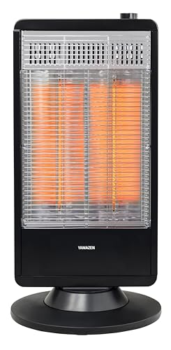 [山善] 遠赤外線 カーボンヒーター (900W/450W 2段階切替) 自動首振り機能付 ブラック DC-S097(B) 画像1