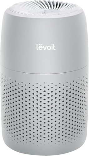 【節電対策】Levoit (レボイト) 空気清浄機 12畳 小型 花粉 卓上 軽量 カビ取り 脱臭 集じん ペット hepa フィルター 静音 手軽 スタイリッシュ アロマ対応 車 Core Mini グレー 画像1