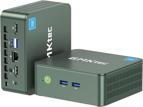 GMKtec ミニpc 最新第12世代インテルAlder Twin-N150 mini pc Windows 11 Pro DDR4 16GB+512GB SSD 4コア/4スレッド 最大周波数3.6GHz WIFI6/BT5.2 TDP 6W 小型PC M.2 2280 NVMe(PCIe3.0)ミニパソコン 2.5G有線LANポート付き 静音性 2画面同時出力 緑 1枚目 画像