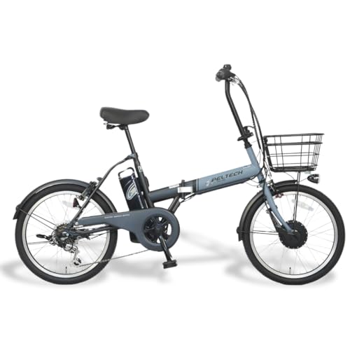 PELTECH(ペルテック) 折り畳み電動アシスト自転車 20インチ折り畳み外装6段変速 【簡易組立必要品】(TDN-208L) (8AHバッテリー, ブルー×ブラック) 1枚目 画像
