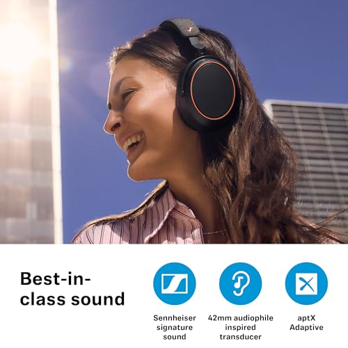 【Amazon.co.jp限定カラー】ゼンハイザー sennheiser MOMENTUM 4 Wireless 最高級音質のワイヤレスヘッドホン ブラックコッパー 高性能ドライバー ノイズキャンセリング 60時間再生 タッチパネル 低遅延 aptX Adaptive マルチポイント 【国内正規品】 最後 画像