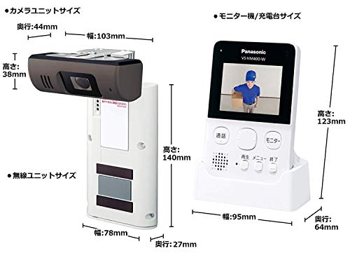 パナソニック モニター付きドアカメラ VS-HC400-W 中間 画像