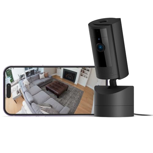 Ring 首振り機能付きインドアカム | 左右360° 上下169° パンチルト、屋内用防犯カメラ | Pan-Tilt Indoor Cam ブラック | Ring Homeプラン30日間無料体験 1枚目 画像