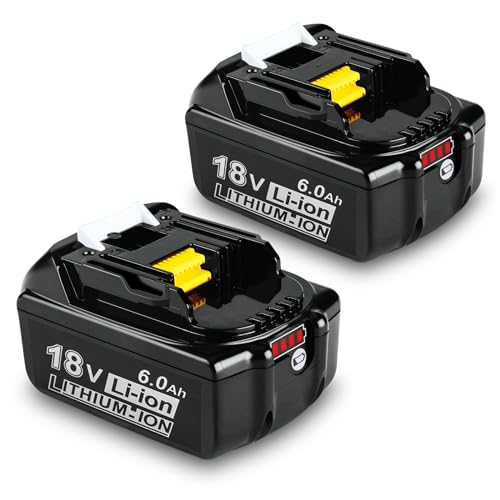 マキタ 18V バッテリー BL1860B 互換： 対応マキタ バッテリー 6Ah 電動工具用マキタ互換 電池残量表示機能 PSE認証済 2個セット 画像1