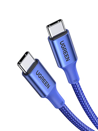 UGREEN USB Type CケーブルPD対応100W/5A 超急速充電USB C to USB C 断線防止 iphone17/16/15シリーズ、MacBook Pro、Matebook、iPad、Xperia、Galaxy等Type-c機種対応(1m, 青い) 画像1