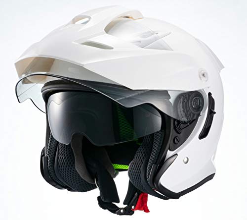 マルシン(MARUSHIN) バイクヘルメット スポーツ ジェット TE-1 ホワイト Lサイズ (59-60cm) MSJ1 1001115 最後 画像