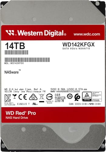 【Amazon.co.jp限定】Western Digital ウエスタンデジタル WD Red Pro 内蔵 HDD ハードディスク 14TB CMR 3.5inch SATA 7200rpm キャッシュ512MB NAS WD142KFGX-AJP エコパッケージ 【国内正規代理店】 最後 画像