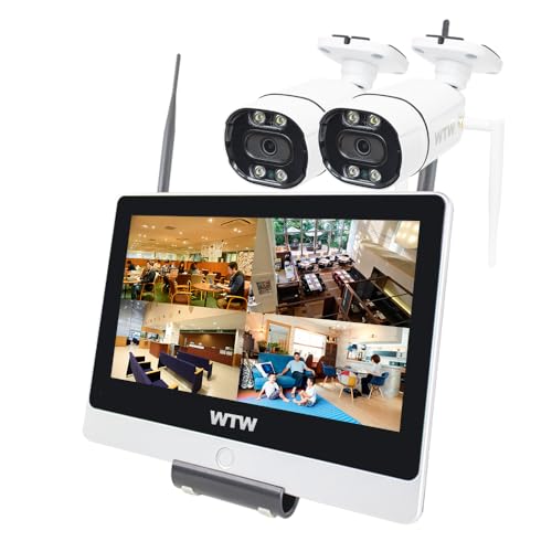 WTW 塚本無線 Par 12インチディスプレイ 標準カメラ2台セット 2TB 防水 防犯灯 夜間撮影 ワイヤレス 監視 国内サポート 1枚目 画像