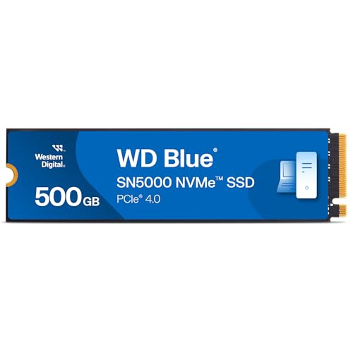 Western Digital 500GB WD Blue SN5000 NVMe 内蔵ソリッドステートドライブ SSD - PCIe Gen 4.0 M.2 2280 最大5,000MB/秒 - WDS500G4B0E 1枚目 画像